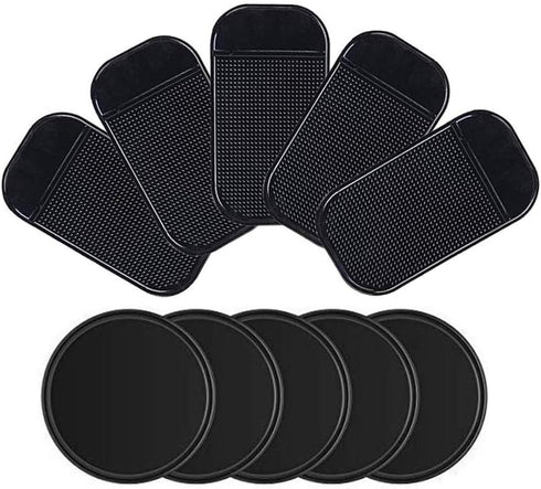 10pack Removable Silicone Sticky Anti-Slip Gel Pads, Magic Gel Mat for Car Dashboard, Glass, Mirrors, Non-Slip Rug