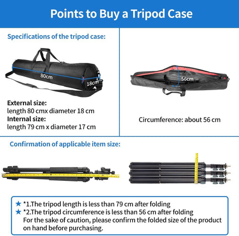 HEMMOTOP 31.5x7 R08018 Tripod Case, in Heavy Duty Tripod Bag with Shoulder Strap and Handle, All Sides Thick Padded