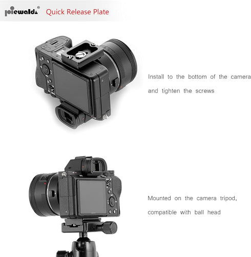 Universal Quick Release Plate for Tripod, Arca Swiss Plate with 1/4 Inch Slotted Screw, C-Ring/D-Ring Screw, 1/4"-3/8"