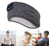 Wireless Bluetooth Sports Headband Headphones, Ultra-Thin HD Stereo for Sleeping, Workout, and Travel (Gray)