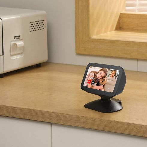 Adjustable Stand for Echo Show 5 (3rd Gen), Tilt + Swivel Stand with Multi Angle Rotation, Magnetic Anti-Slip Base for