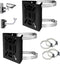 Universal Vertical Pole Mount Adapter Bracket for CCTV Security Camera PTZ Dome, Black with 4 Loops
