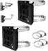 Universal Vertical Pole Mount Adapter Bracket for CCTV Security Camera PTZ Dome, Black with 4 Loops