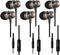 SourceTon 3 Packs Wired Earbuds with Microphone & Remote, Noise Isolating Stereo Sound for Smartphones