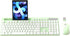MARVO Wireless Keyboard and Mouse Combo, 2.4G Ergonomic Wireless Computer Keyboard with Phone
