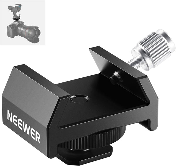 NEEWER Telescope Finderscope Mount Adapter, All Metal with Cold Shoe & 1/4" Thread for Astrophotography