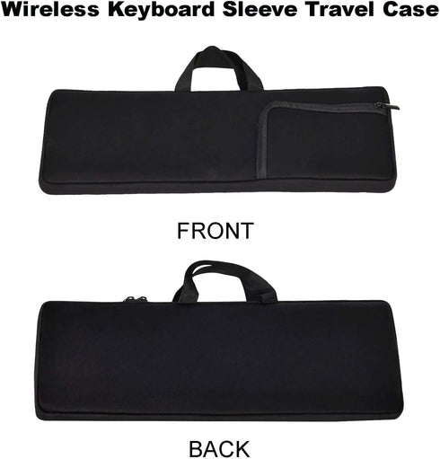 Wireless Keyboard Mouse Sleeve Travel Case for Arteck 2.4G Keyboard, Soft Neoprene Water Resistant Bag (Black)