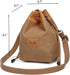 peacechaos Camera Bags,Lens Case Waterproof Canvas for SLR DSLR Compatible with Nikon/Canon/Sony/OLYMPUS/Fujifilm/Sony/Panasonic/Pentax/Samsung (Khaki, L)