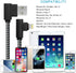 MFi Certified 1Ft iPhone Charger - Braided 90° Lightning Cable for iPhone 14, 13, 12, 11, Pro, X, XS, XR, 8, 7, 6, 5
