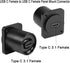 QIANRENON 10Gbps USB C to USB C Panel Mount Adapter Type C 3.1 Female to Female Connector, 100W Charging, for Extension