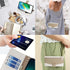 Asuwish Wallet Phone Case for Samsung Galaxy S21 FE 5G - White, with Screen Protector, Mirror Flip, Card Holder & Strap.
