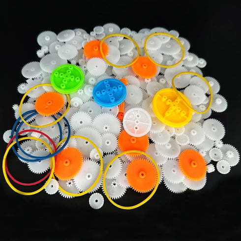 Gracilaria 225PCS Set 0.5 (225) Plastic Gear Module Spindle Gear Single Gear Double Reduction Gear Belt Pulley Small