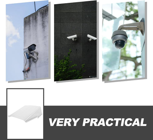 Homoyoyo Outdoor Universal Camera Dust Cover, Sun Rain Shield for Security Cameras, White