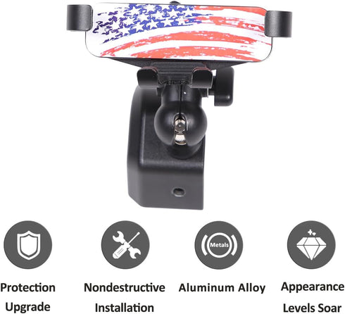 Aluminum Alloy Dashboard Side Mobile Phone Holder Trim for Land Rover Defender 90 110 130 2020-2024, Style C