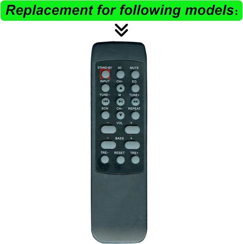 XINJISHIMIN PSBV200BT Replacement Remote Control for Pyle Soundbar TV Speaker (with Mounting Bracket)