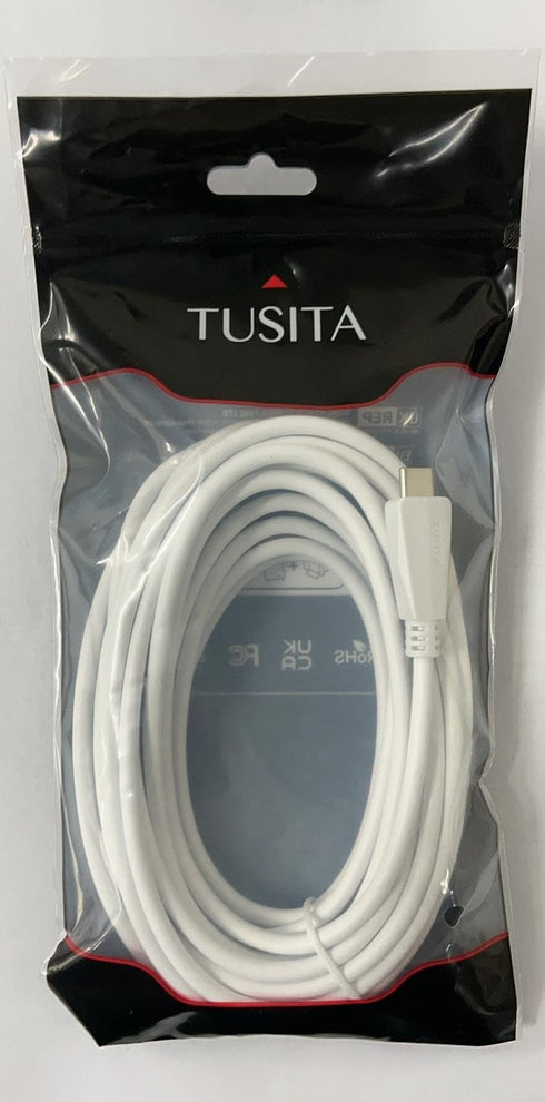 TUSITA 20ft/6M Power Extension Cable - USB C Male to Female, perfect for all your charging needs.