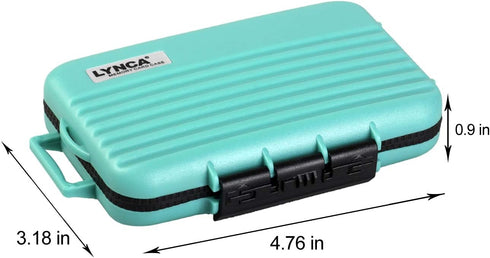 LYNCA Memory Card Hard Protector Case, Water-Resistant Anti-Shock Storage Box for 8 SD, 4 CF, 12 Micro SD Cards