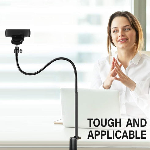 Facecam Pro Webcam Stand - 24-Inch Clamp Mount Holder with Headphone Hook for Elgato Facecam