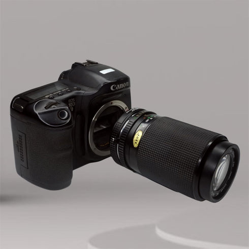 Lens Mount Adapter Manual Focus with Optical Glass and Cap, Compatible with Minolta Rokkor MD MC Mount Lens to Canon