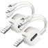 CAFELE Multi Charging Cable, 3 in 1 Retractable Charging Cable with Type C/Micro USB/IP for Phone 14 13 12 11