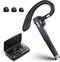 Bluetooth Single Wireless Headset, V5.3 Handsfree Earpiece with Microphone, USB-C Charge, Waterproof Earphones for