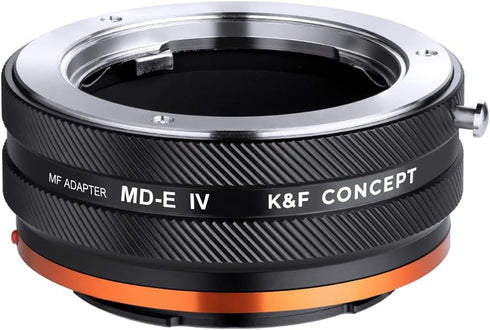 K&F Concept Lens Mount Adapter MD-NEX IV for Minolta Rokkor Lens and Sony E Mount Camera Body