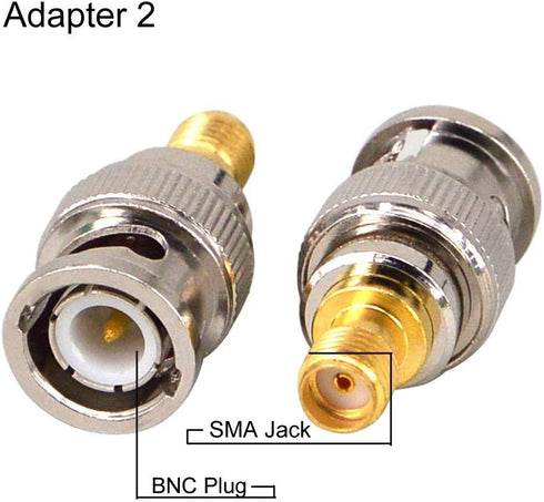 onelinkmore SMA to BNC Adapter Kits, 4 Pieces, for SDR, Handheld Radios, Scanner