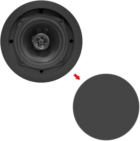 Pyle Ceiling Wall Mount Speakers - 5.25” Pair of 2-Way Midbass Woofer Speaker with 150 Watts Peak