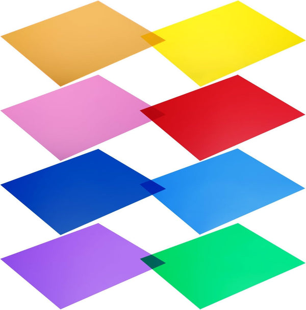 Neewer 12 x 12 inches 8 Packs Transparent Color Correction Lighting Gel Filter in 8 Colors