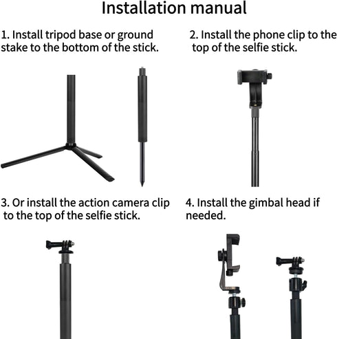 Golf Tripod and Monopod Selfie Stick with Ground Spike, Golf Swing Analyzer Holder for Training Aid