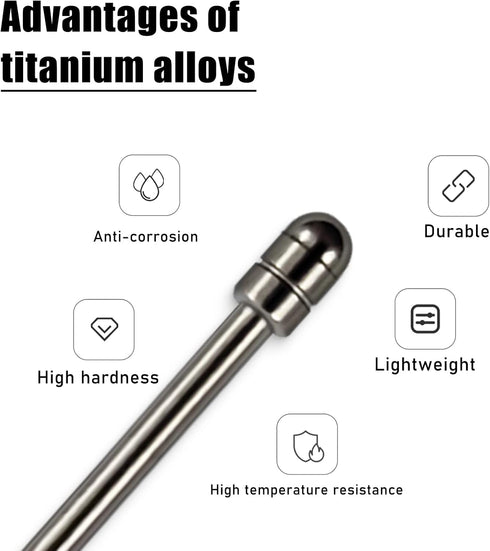 No Worn Out Titanium Alloy Fine Pencil Nibs for Wacom One Creative Pen, Replacement Tips for Galaxy Tab S8/S7, 2 Pcs