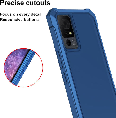 Ailiber TCL 40 XE Phone Case with Screen Protector, 2 Layer Structure Protection, Blue