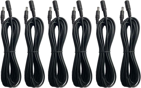 DC 12V Power Adapter Extension Cord Cable 6ft, Male to Female Plug for CCTV, LED Lights, Baby Monitor, Router (6 Pack)