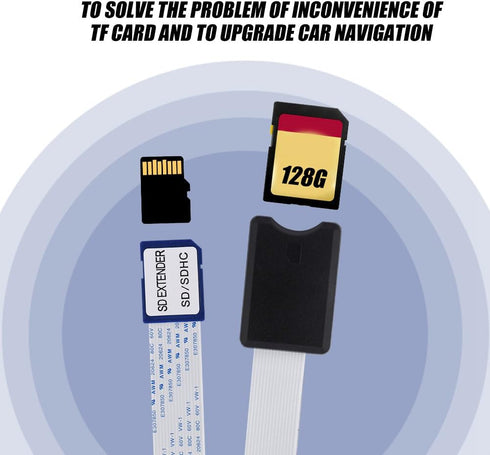 FOSA 48cm SD to SD Card Extender Cable, Memory Card Adapter Flexible Extender Cord Linker for DVD