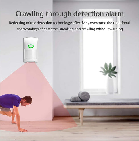 Wireless Smart Motion Sensor, PIR Motion Detector Alert for Home Security, TUYA App Control, No Hub Required