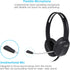 Cyber Acoustics Stereo PC Headset (AC-4000), 3.5mm Connection, Noise Canceling Microphone for PC, Mac, Tablets