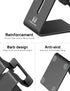 Aluminum Phone Stand for iPhone 16 15 14 13 12 11 X 8 7 6 Plus 5, Tablet, Samsung, Black