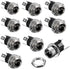 HiLetgo 10pcs DC Power Supply Jack Socket, Female Panel Mount Connector, 3-Pin 5.5 x 2.1mm