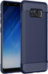 JETech Slim Fit Case for Samsung Galaxy S8, Thin Phone Cover with Shock-Absorption, Carbon Fiber Design, Blue