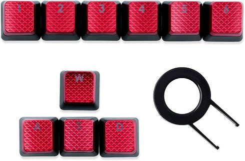 HUYUN 1set FPS Backlit Key Caps Replacement for Corsair Gaming Keyboards, Cherry Key Switches (Red)