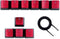 HUYUN 1set FPS Backlit Key Caps Replacement for Corsair Gaming Keyboards, Cherry Key Switches (Red)