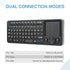 Rii K06 Mini Bluetooth Keyboard - Backlit 2.4GHz Wireless Keyboard with IR Learning, Portable Lightweight Touchpad,