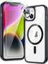 FNTCASE Clear Case for iPhone 14/iPhone 13, Magnetic Military Grade Drop Protection, Rugged Shockproof Bumper