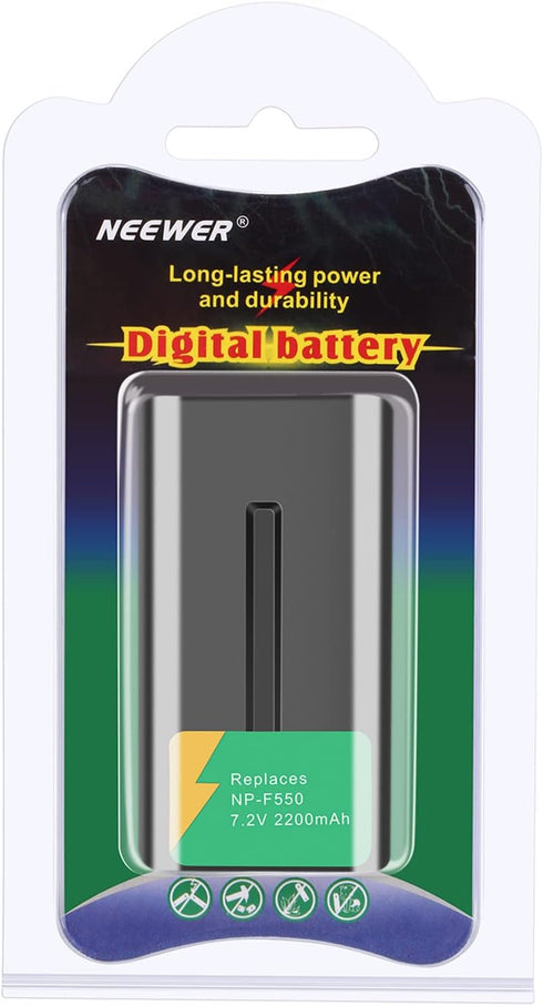 Neewer Rechargeable Li-ion Battery Replacement for Sony NP-F550/570 - Compatible with Field Monitor
