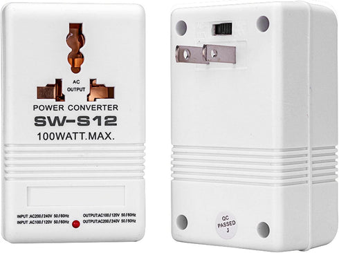 GOTOTOP Travel Power Converter, SW-S12 Power Converter 100W 2 Way Foreign Electricity Transformer