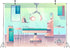 BELECO 8x6ft Fabric Cartoon Hospital Operating Room Backdrop Doctor Surgery Anesthesia Bed Medical Equipment Background