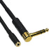 CESS-238 Right Angle 1/4 Inch TRS to 3.5mm Adapter, 6.35mm Male to 3.5mm Female Stereo Audio Adapter