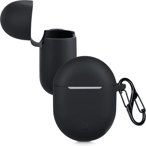 kwmobile Silicone Cover Holder Case for Xiaomi Redmi Airdots 3 Pro/Buds 3 Pro - Black