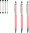 Ballpoint Pens 3 pcs 2 in 1 Bling Crystal Diamond Pen with Capacitive Touch Screen Stylus, Black Blue Ink