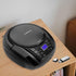 LONPOO Portable Boombox CD Player with FM Radio, USB, Bluetooth, AUX Input, Stereo Sound Speaker, Black